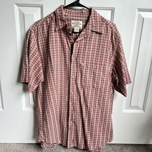 Polo Ralph Lauren Pumpkin Spice, Navy Blue and Cream Plaid Button Down Shirt